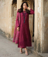 Lawn-3PC Embroidered Shirt with Organza Digital Printed Dupatta-1412